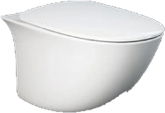 Унітаз підвісний RAK Ceramics Sensation з сидінням SENWC1446AWHA+SENSC3901WH, Білий