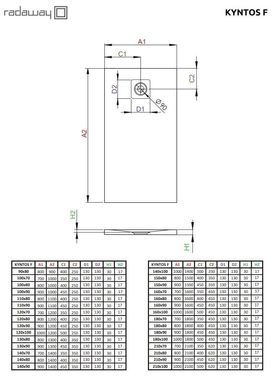 Душовий піддон Radaway Kyntos F 130x90 HKF13090-04