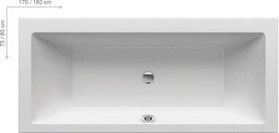 Ванна акрилова Ravak Formy 01 Slim 170x75 C691300000, Білий