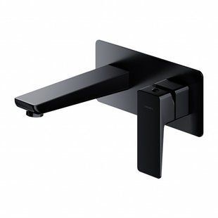 Смеситель для умывальника скрытого монтажа Omnires Parma black mat PM7415BL, Черный матовый