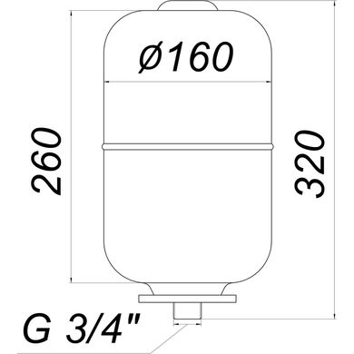 Гідроакумулятор зі змінною мембраною 5л Zilmet Hy-Pro 10bar, білий (11H0000500)