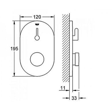 Змішувач для душу Grohe Eurosmart Cosmopolitan 36321000, Хром