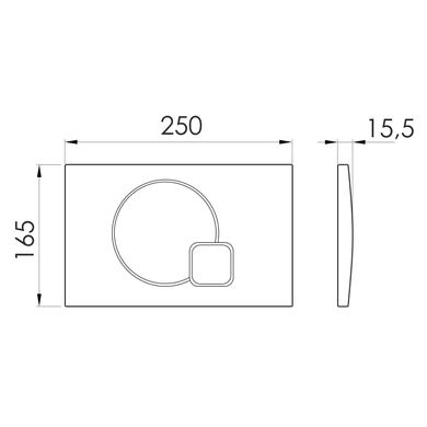 Кнопка змиву Imprese i7115PB чорний матовий soft-touch