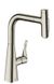 Змішувач Hansgrohe Metris Select 240 2jet кухонний з витяжним виливом Sbox 73817800 Stainless Steel Finish, Нержавіюча сталь