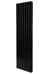 Вертикальный дизайнерский радиатор отопления Arttidesign Livorno II 7/1600 чёрный, Черный матовый