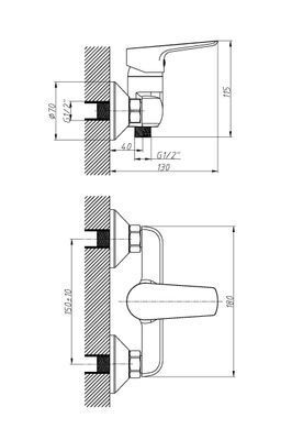 Набір змішувачів для душа Imprese Kit 21082, Хром