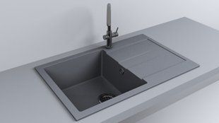 Кухонная мойка Fancy Marble Connecticut 114080013, Серый