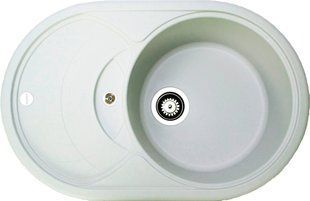 Кухонная мойка Adamant Shell 770x495x200 белый 241223, Белый