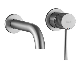 Змішувач для умивальника Rea Lungo Stripe прихованого монтажу із системою BOX nickel brushed REA-B8054