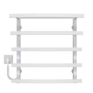 Электрический полотенцесушитель Deffi Lotos П5 400x600 нержавеющая сталь WD04 левое подключение белый A.LO.60.40.5.E.W.L.4