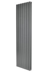 Вертикальний дизайнерський радіатор опалення Arttidesign Livorno II 7/1600 сірий матовий, Сірий