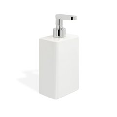 Дозатор для жидкого мыла Stilhaus Living настольный керамический хром LV30AP08, Белый