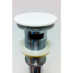 Донный клапан для мойки с переливом Solid surface Volle 90-00-060, Белый матовый