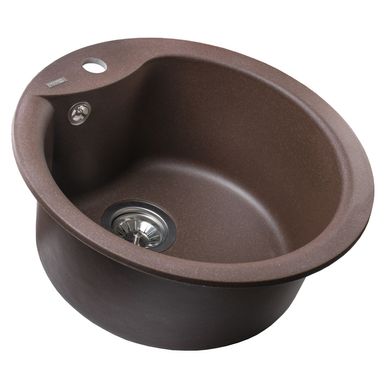 Гранітна мийка Globus Lux Orta коричневий 485мм-А0006 000006837, Коричневий
