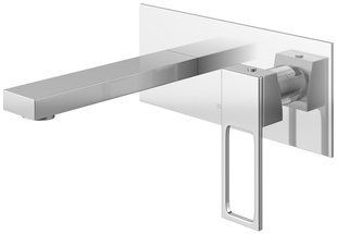 Змішувач для умивальника Kohlman Nexen chrome + BOX прихованого монтажу QW185U, Хром