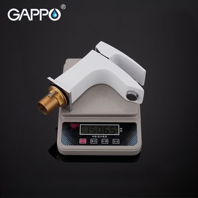 G1007-7 Змішувач для умивальника гайка білий/хром &Oslash;35 Gappo Jacob 1/8, Білий