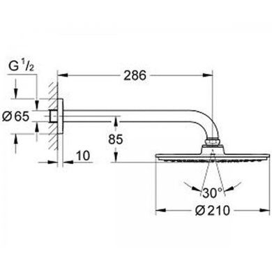 Верхний душ Grohe Rainshower 26052000, Хром