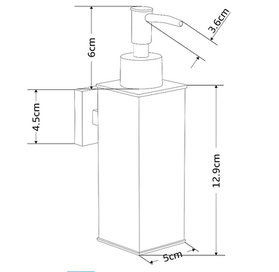 Дозатор для жидкого мыла Mexen Square Black MEX-70628-70, Хром