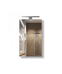Дзеркальна галерея для ванної кімнати Мойдодир Руна 41 з LED-світильником, Білий
