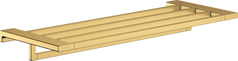 Полочка с полотенцедержателем Hansgrohe AddStoris 63.0/64.8x24.8 см Polished Gold Optic 41751990, Золотой