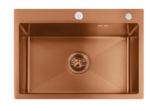 Кухонная мойка Rea Liam 580x450x185 мм brushed copper ZLE-06050