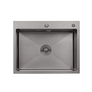 Кухонна мийка Kroner KRP Schwarze - 6350HM PVD (3.0/1.0 мм) CV031453, Чорний
