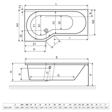 Ванна акрилова Excellent BeSpot 160x80 права WAEX.BSP16WH