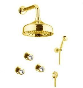 Душевая система скрытого монтажа Fiore Venere Sky золото/Swarovski 13OO0606