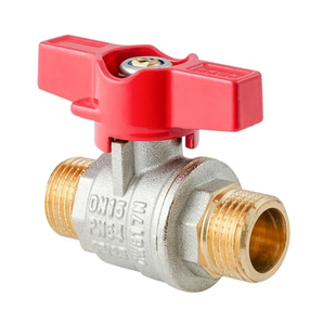Кран кульовий Шшм Koer Extreme KE.219-15 - 1/2" Mm ручка "метелик" червона KR5762