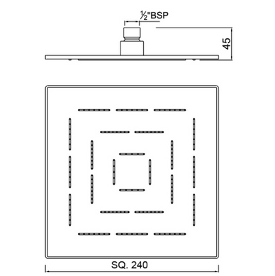 Верхний душ Jaquar Maze OHS-CHR-1629, Хром