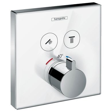 Термостат для двох споживачів Hansgrohe Shower Select 15738400, хром/белый