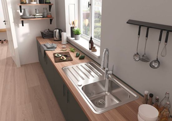 Змішувач Hansgrohe M42-H220 для кухні 2Jet з висувним виливом Sbox Chrome 71820000, Хром