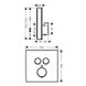 Термостат для двох споживачів Hansgrohe Shower Select 15738400, хром/белый