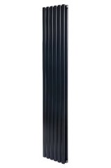 Вертикальний дизайнерський радіатор опалення Arttidesign Rimini II 6/1800 чорний матовий, Чорний матовий