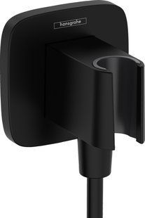 Шланговое подсоединение Hansgrohe FixFit Porter Q с держателем Matt Black 26887670, Черный матовый
