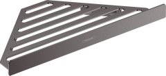 Полочка угловая Hansgrohe AddStoris 14.8 х14.8 x 30.5 см Brushed Black 41741340, Шлифованный черный хром