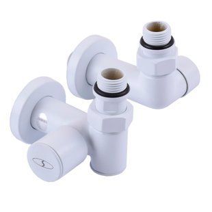 Набор Кран вентильный угловой с американкой Solomon Lux 1/2&Prime; White 7777 TEN (2шт.) 000020287