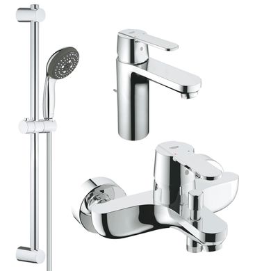 Набор смесителей 3 в 1 для ванной комнаты Grohe QuickFix Get M-Size UA202701MQ, Хром