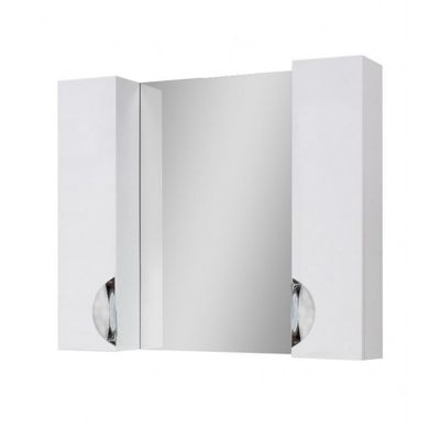 Зеркальный шкаф Юввис Оскар Z-11 с зеркалом 95 см 301601, Белый, Белый