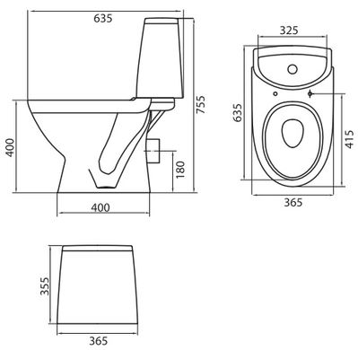 Унітаз-компакт Kolo Runa L89208000 з кришкою Soft Close, Білий