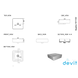 Раковина Devit Quadra 1511132 40 см тонкие стенки, Белый