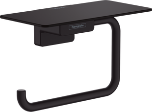 Держатель туалетной бумаги Hansgrohe AddStoris с полочкой Matt Black 41772670, Черный матовый
