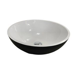 Умывальник Adamant Kreis &Oslash;42 см black/white glossy 100003873, Черный