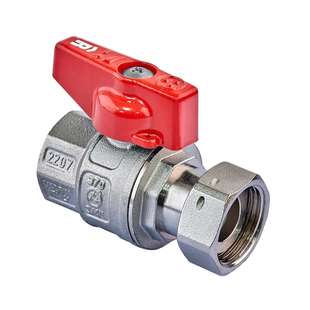 Кран шаровый прямой Н/Г Roho R115-075 -3/4"x3/4" ВВ, ручка "бабочка" красная RO0233