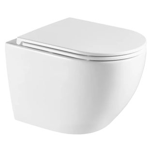 Унітаз підвісний Mixxus Premium Ellipse-0304-R 540x360x360 мм, система змиву Rimless MP6466, Білий