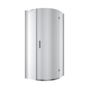 Душевая кабина Koller Pool Kvadro полукруглая 900x900x1950 мм стекло прозрачное K90RC-1, Хром, Универсальная, прозрачный, хром