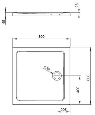 Душевой поддон Radaway Doros C 100x100 SDRC1010-01