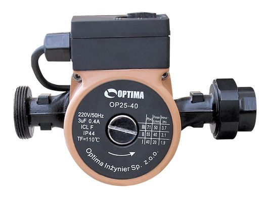 Насос циркуляционный Optima OP25-60 180мм + гайки, + кабель с вилкой!