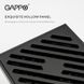 Трап для душу вертикальний Gappo G81050-6, латунь, 100х100 мм, чорний
