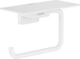 Держатель туалетной бумаги Hansgrohe AddStoris с полочкой Matt White 41772700, Белый матовый